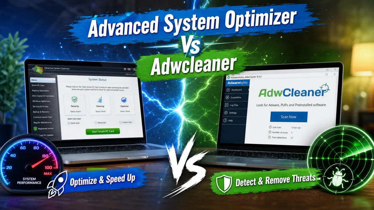 Advanced System Optimizer vs AdwCleaner: Which PC Cleaner Should You Use?