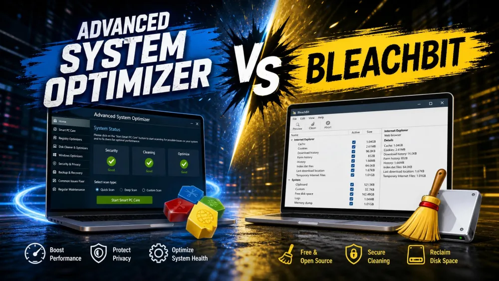 Advanced System Optimizer vs BleachBit: Which PC Cleaner Wins in 2026?
