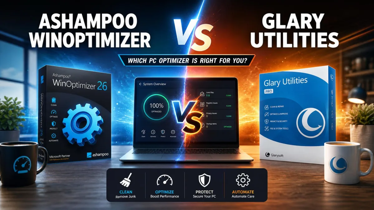 Ashampoo WinOptimizer vs Glary Utilities: Which Is Better In 2026?