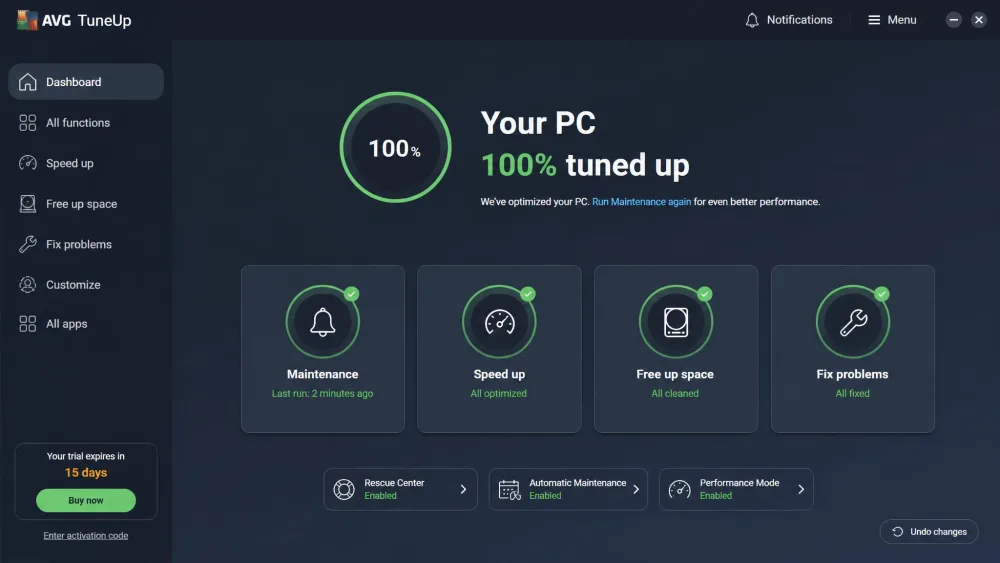 AVG TuneUp screenshot