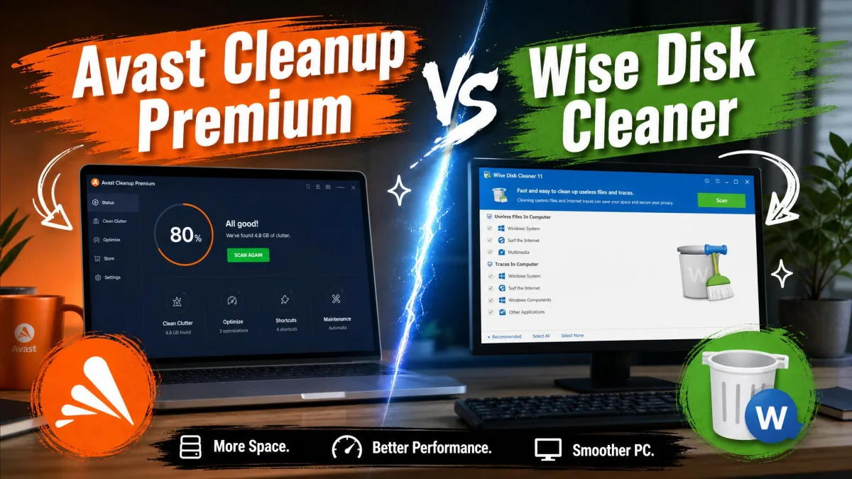 Avast Cleanup Premium vs Wise Disk Cleaner