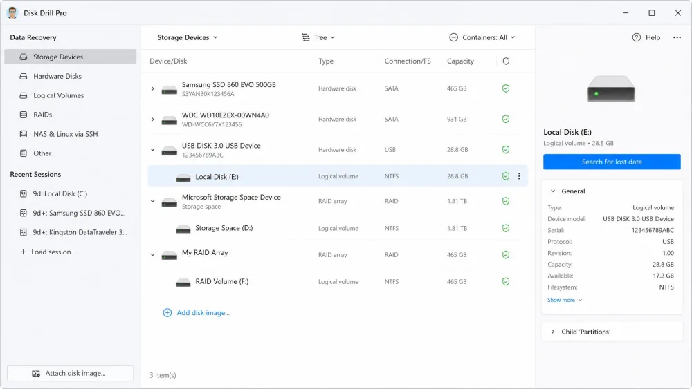 Disk Drill Pro screenshot