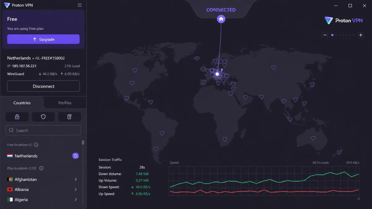 Proton VPN Free screenshot