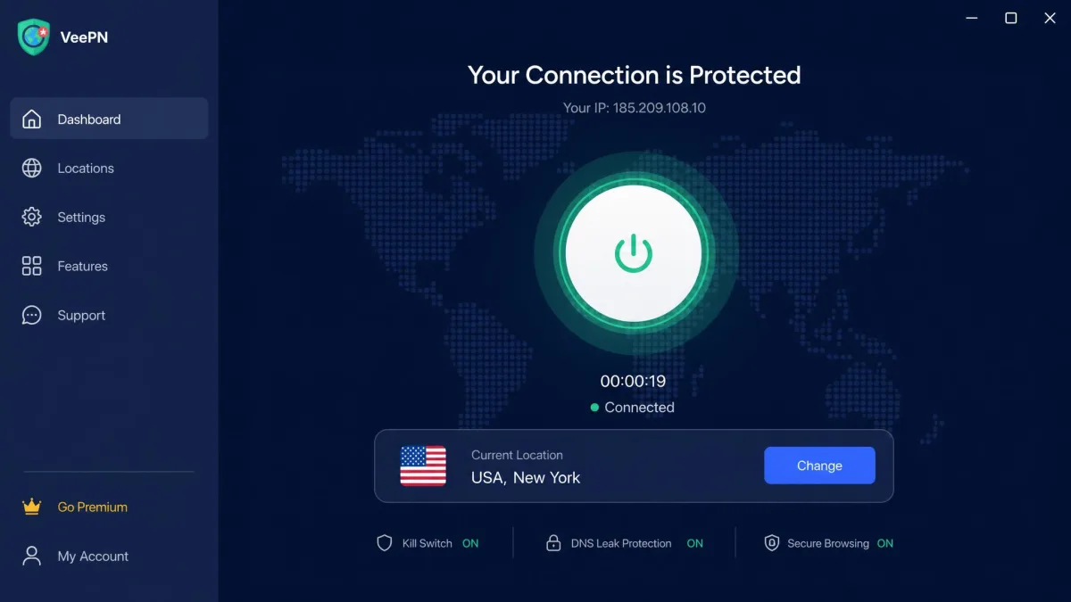 VeePN screenshot