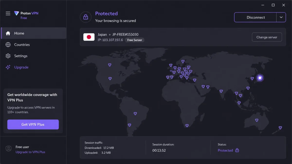 Proton VPN Free screenshot