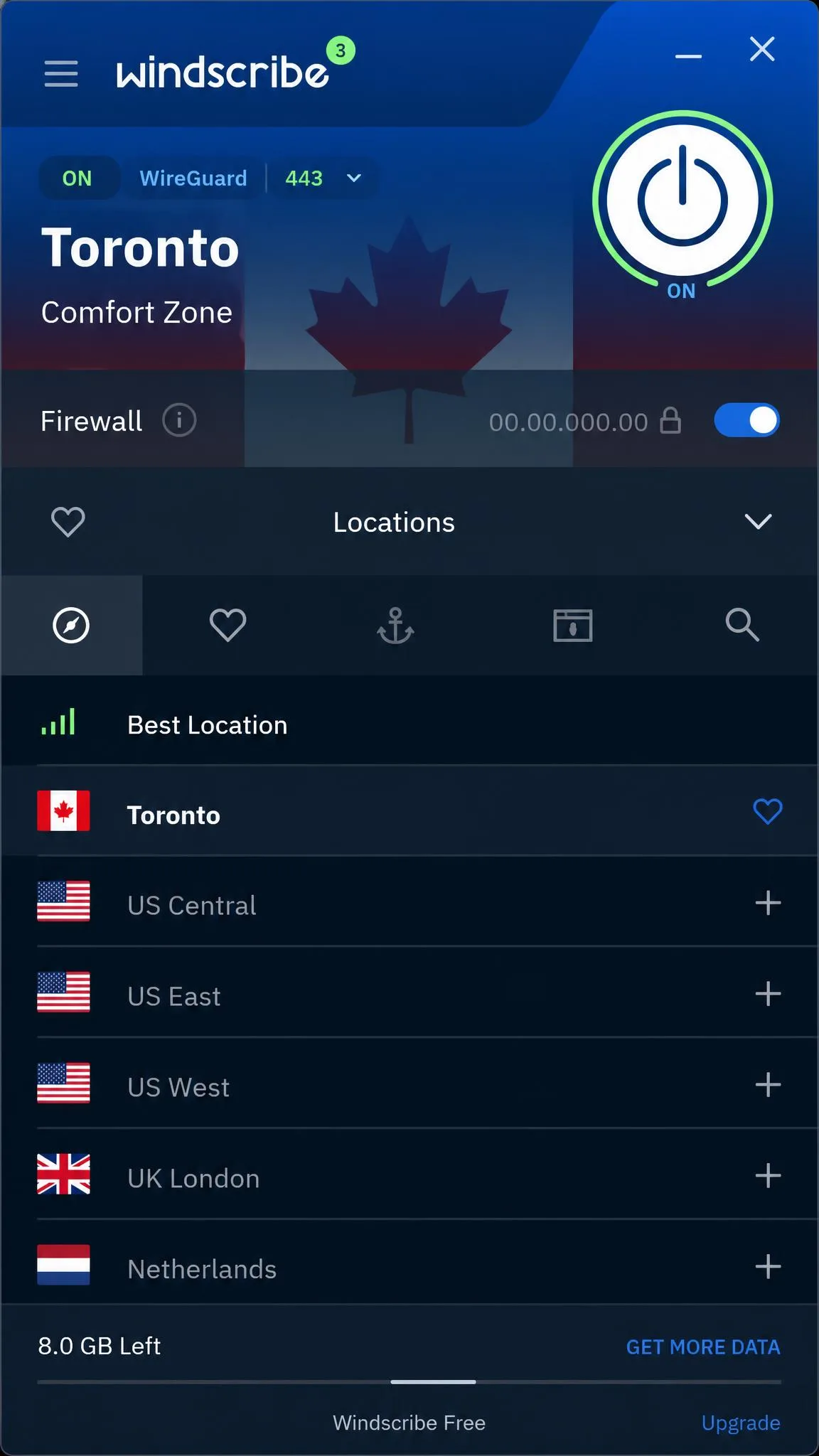 Windscribe Free screenshot