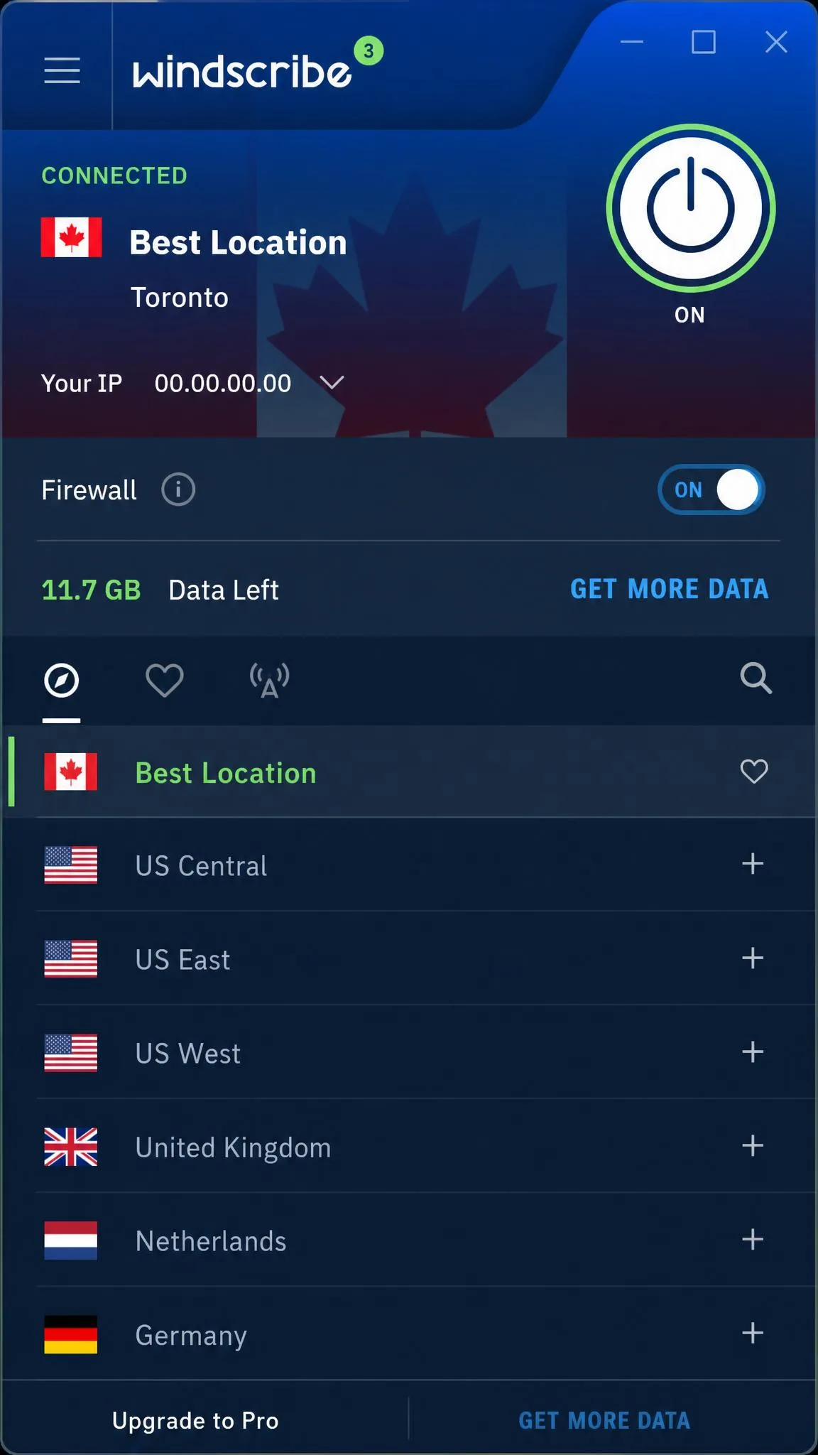 Windscribe Free screenshot