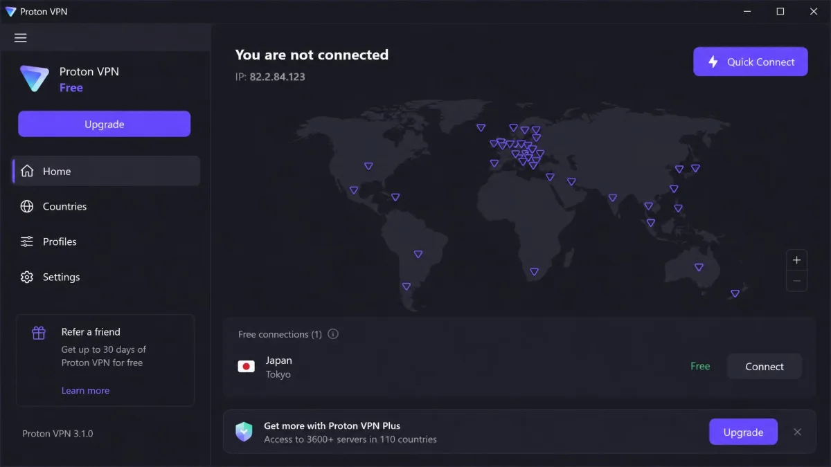 Proton VPN Free screenshot