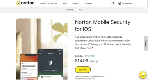 screenshot of Norton Mobile Security