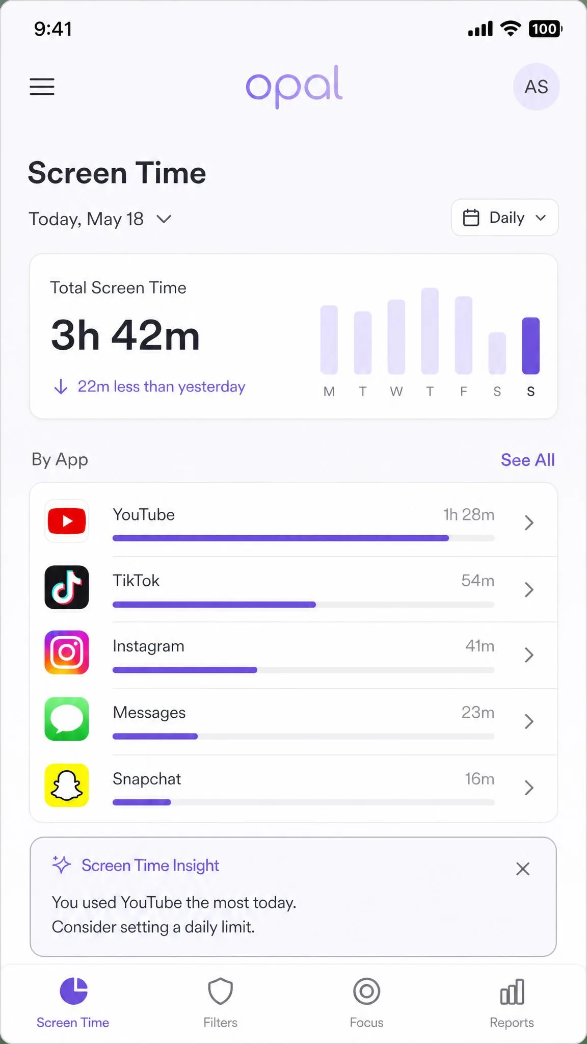 Opal screen time app screenshot