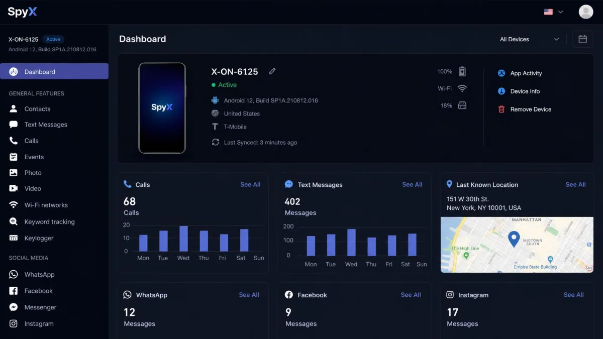SpyX screenshot