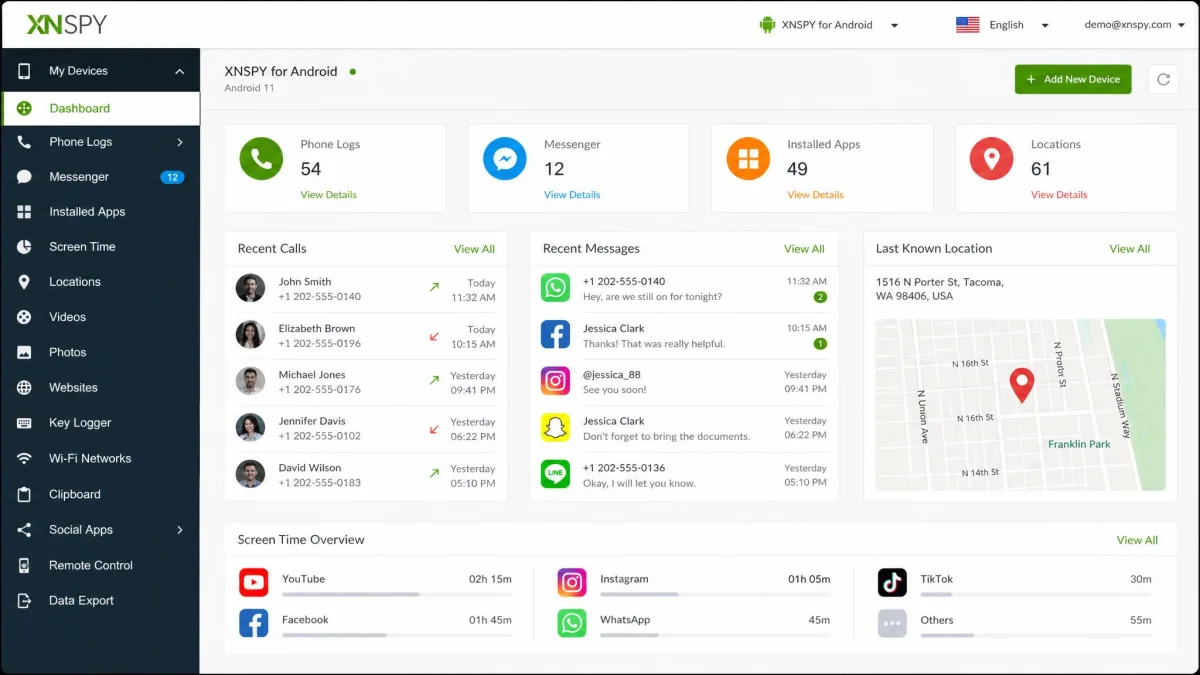XNSPY screenshot
