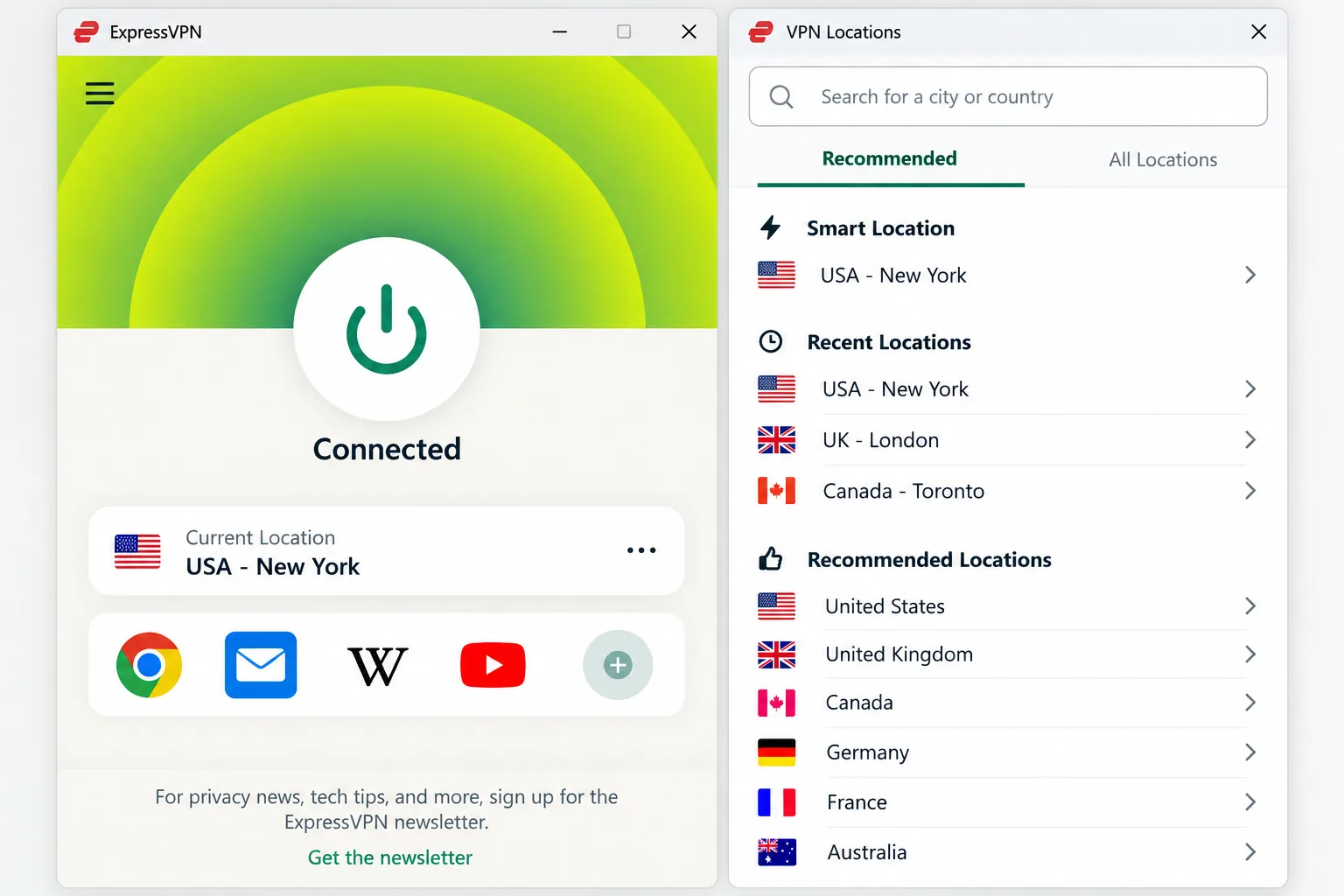 ExpressVPN screenshot