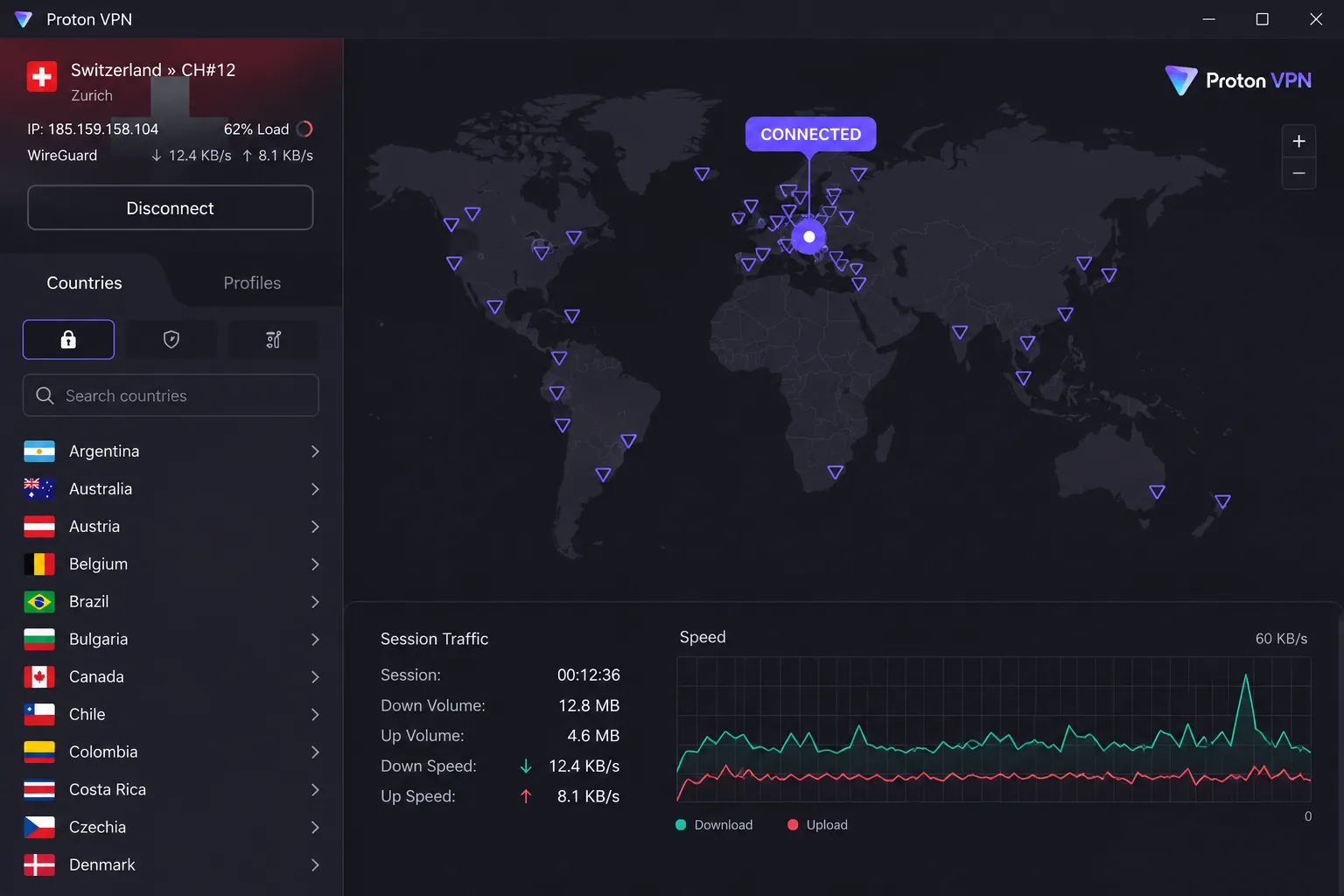 Proton VPN screenshot