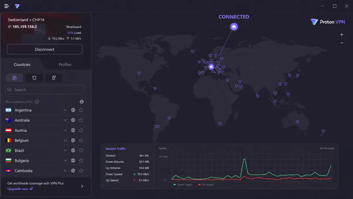Proton VPN screenshot