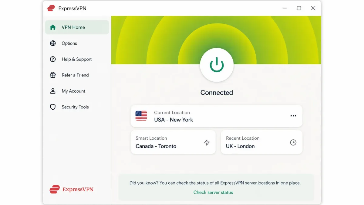 ExpressVPN screenshot