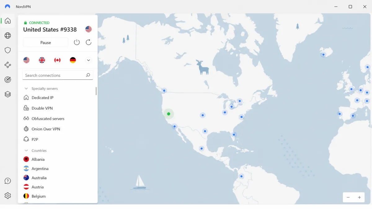 NordVPN screenshot