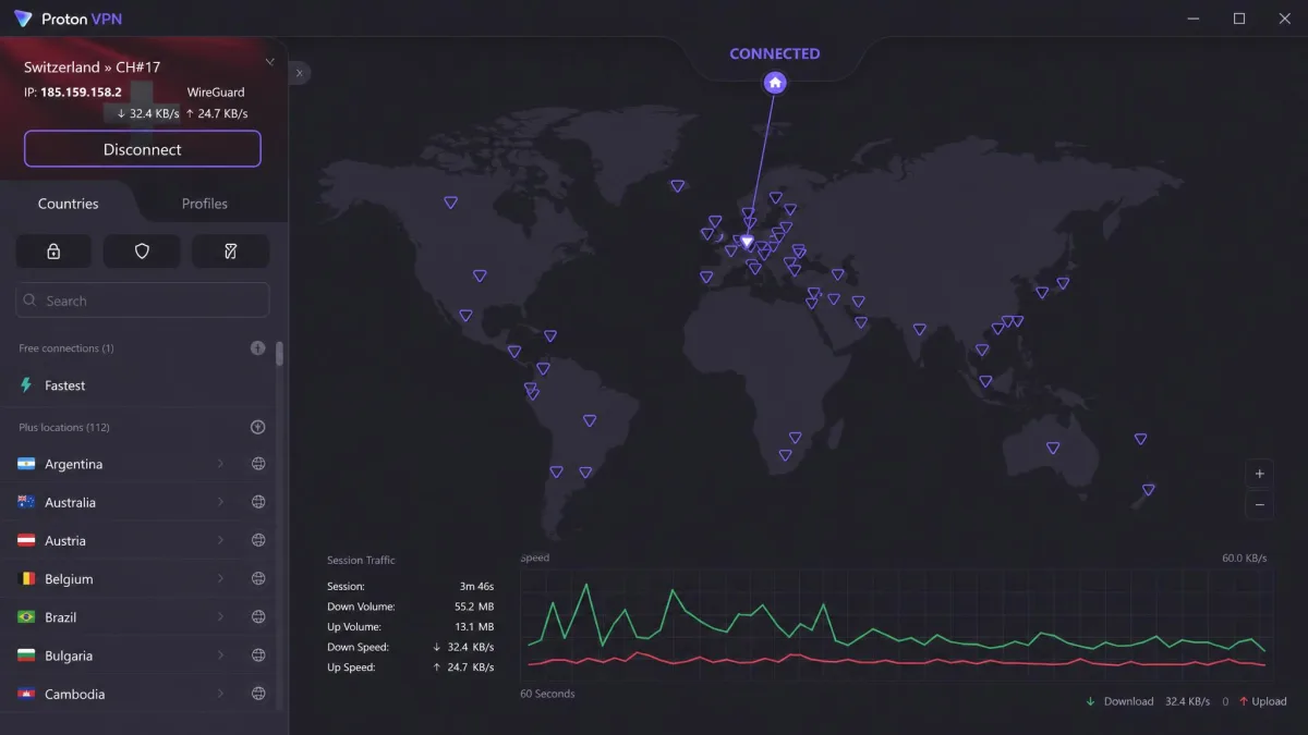 Proton VPN screenshot