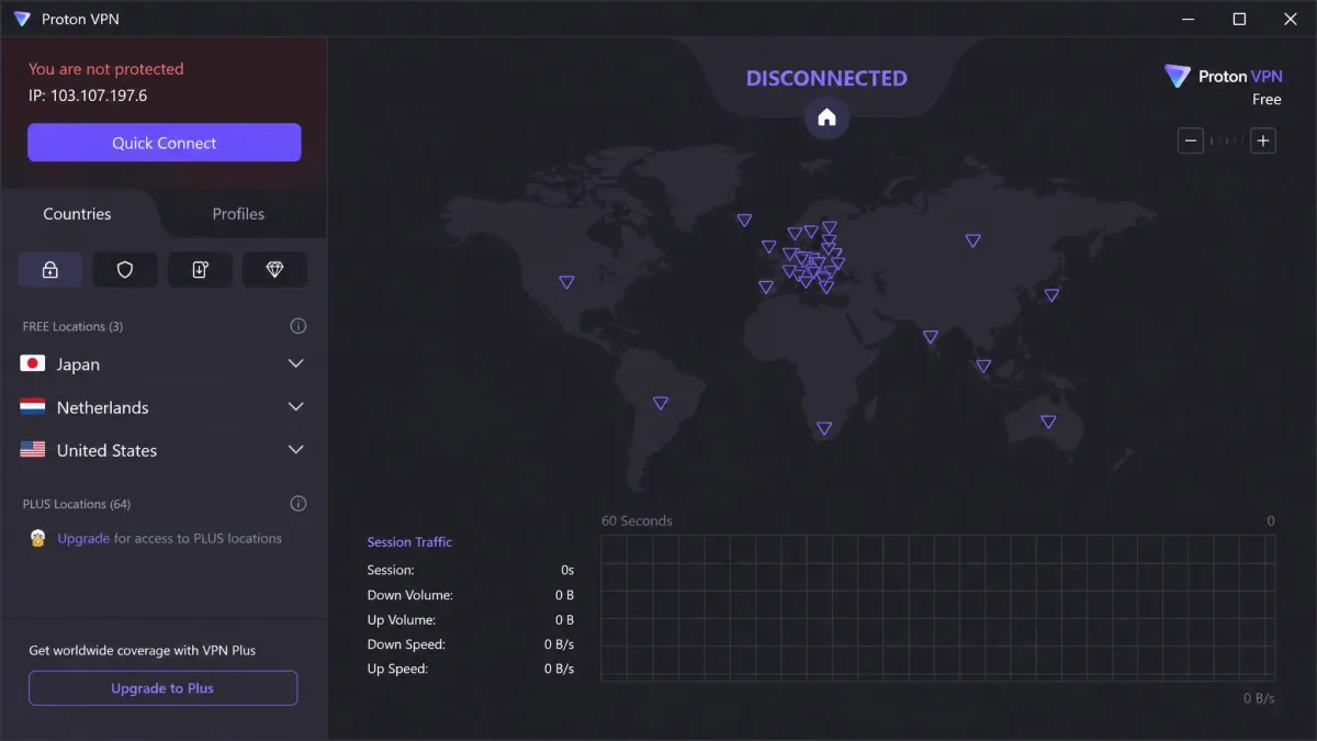 Proton VPN Free screenshot