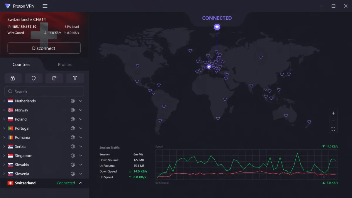 Proton VPN screenshot