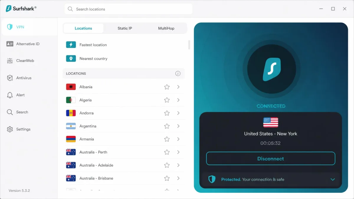 Surfshark screenshot