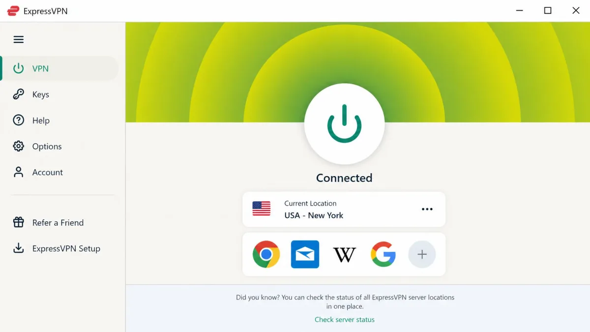 ExpressVPN screenshot