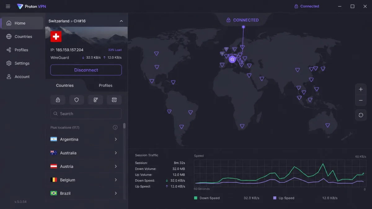 Proton VPN screenshot