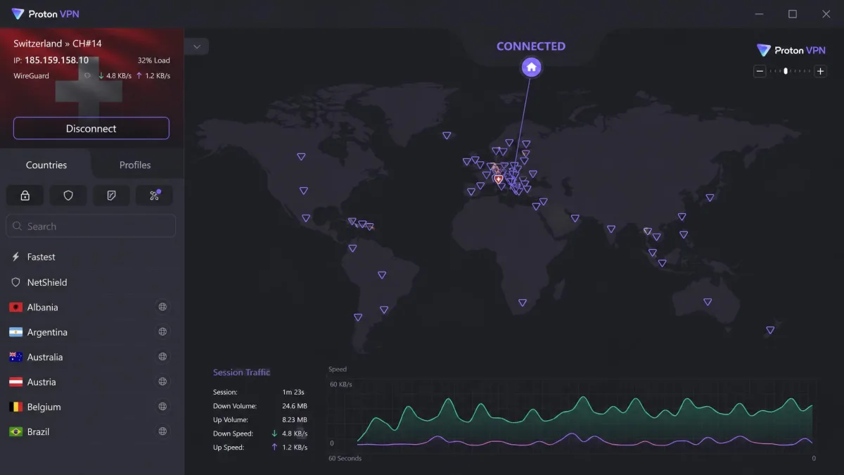 Proton VPN screenshot