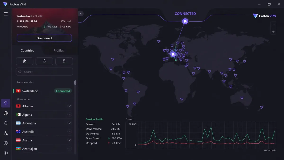 Proton VPN screenshot