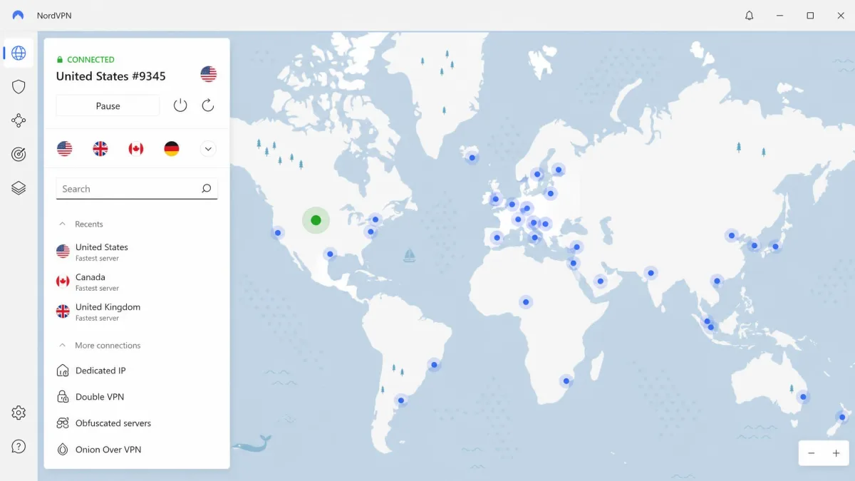 NordVPN screenshot