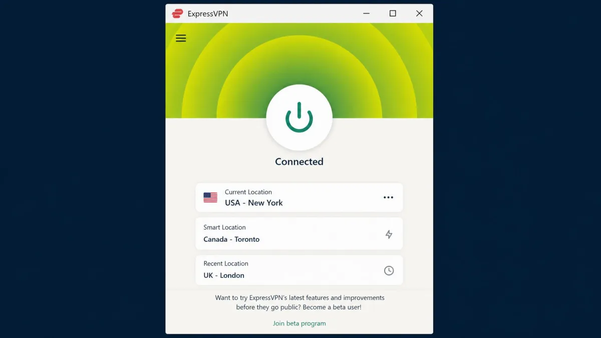 ExpressVPN screenshot