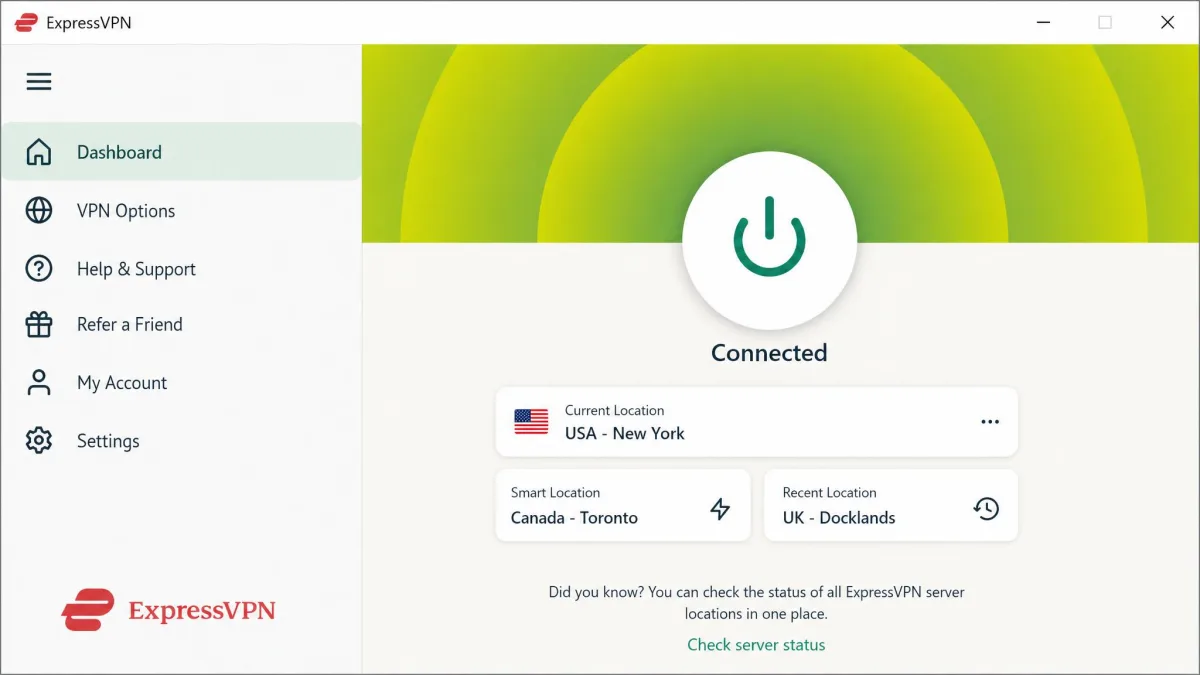 ExpressVPN screenshot