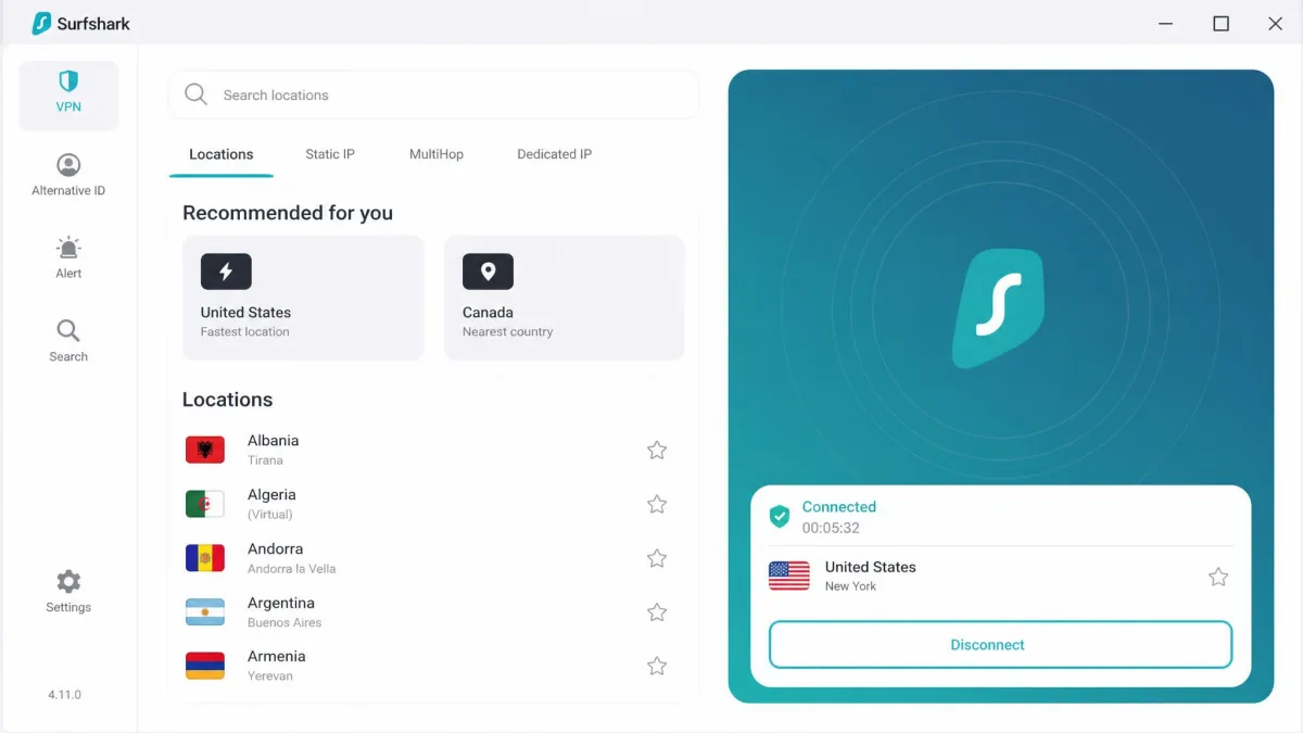 Surfshark screenshot