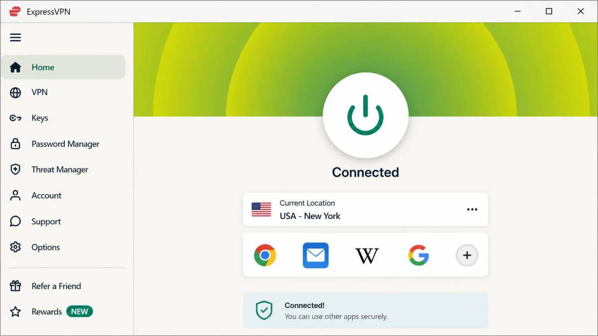 ExpressVPN screenshot