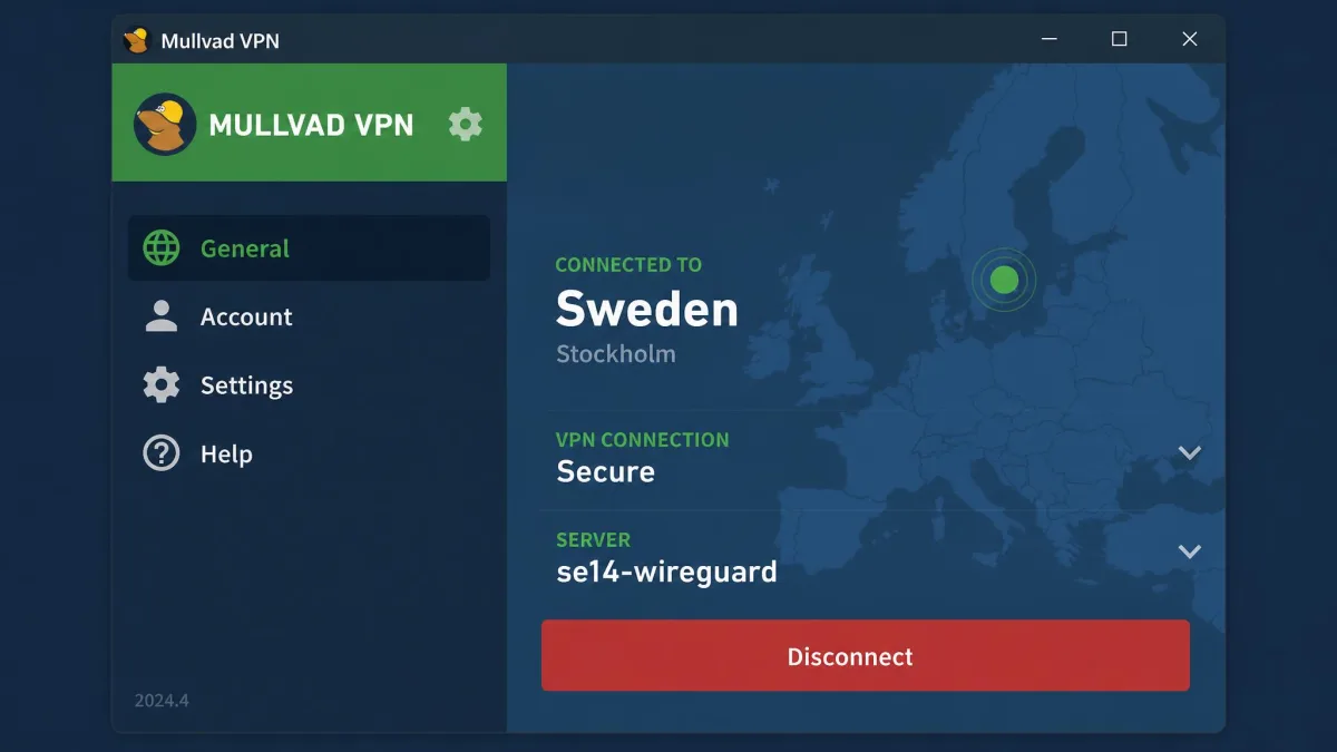 Mullvad screenshot