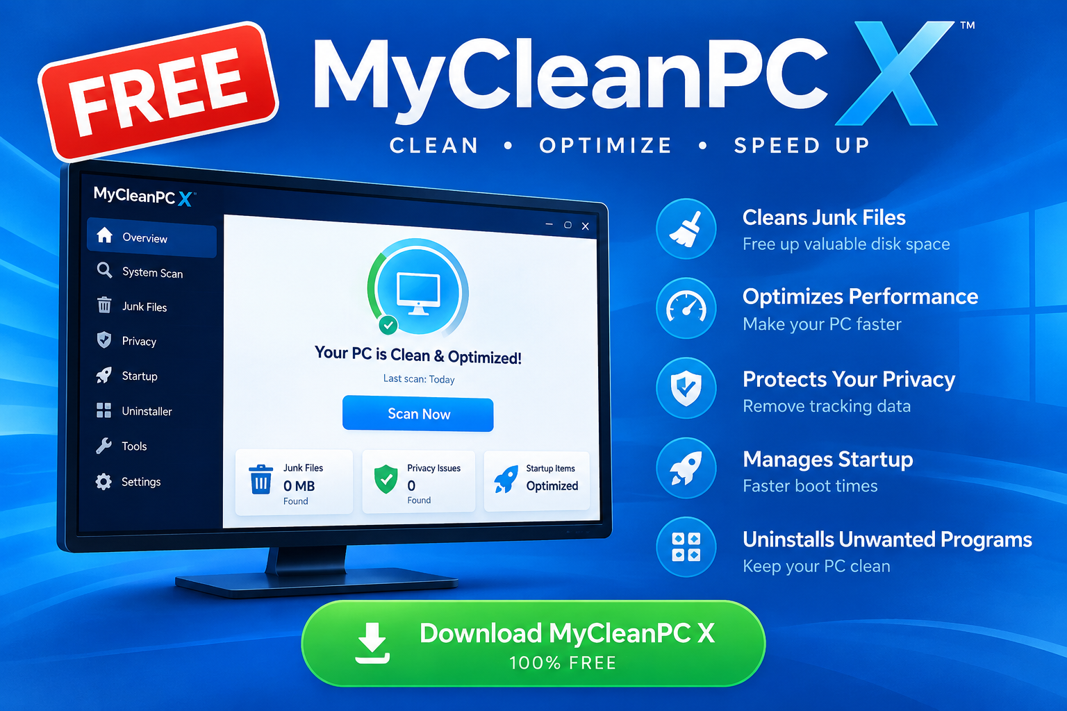 Free MyCleanPC X