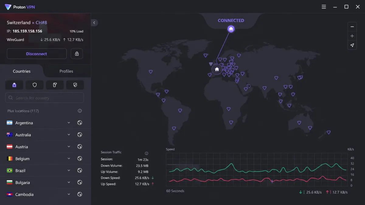 Proton VPN screenshot