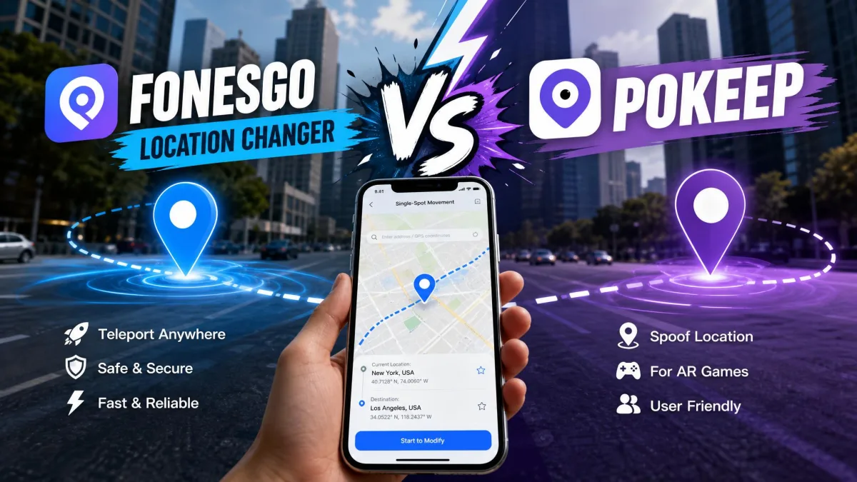 FonesGo Location Changer vs PoKeep