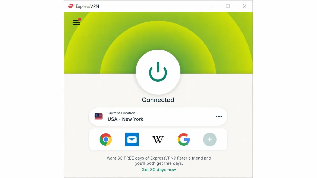 ExpressVPN screenshot