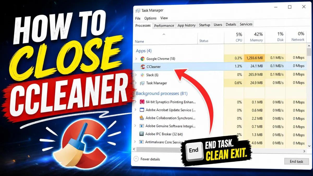 How To Close CCleaner And Stop It Running In The Background