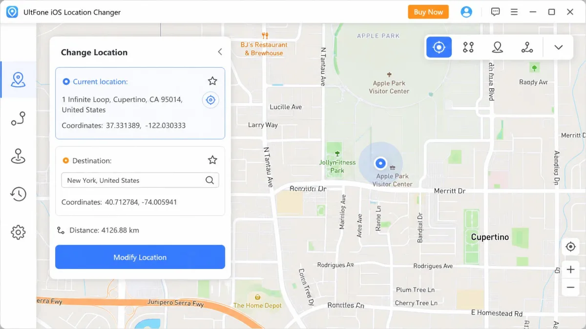 UltFone iOS Location Changer screenshot
