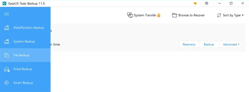 EaseUS Todo Backup interface