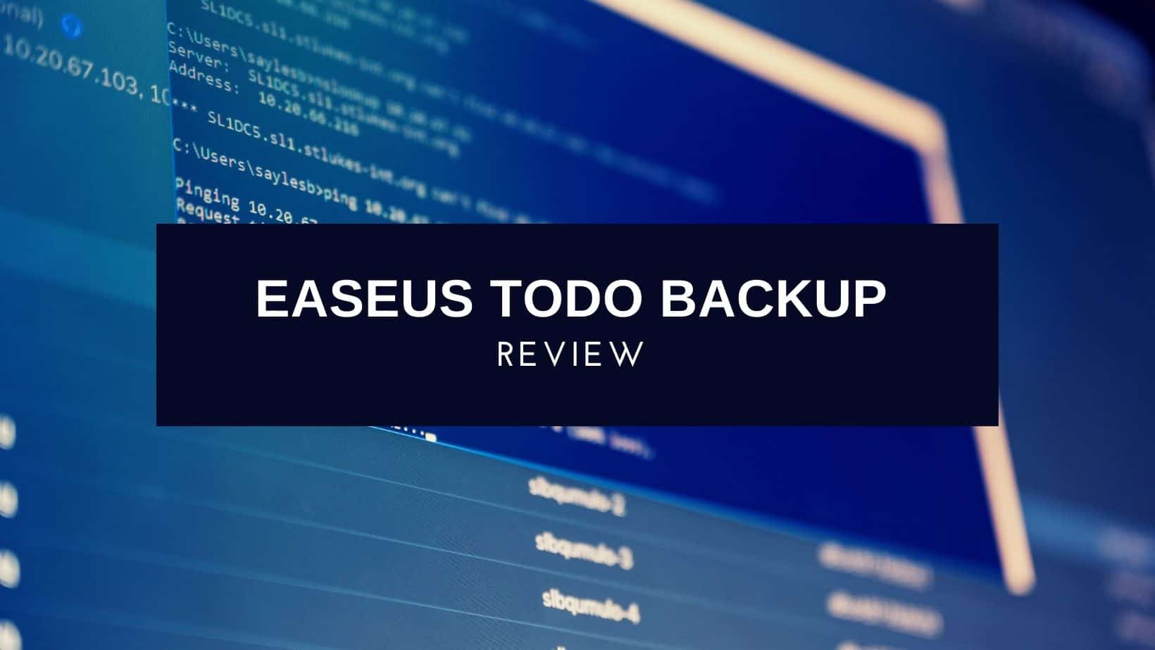 EaseUS Todo Backup Review