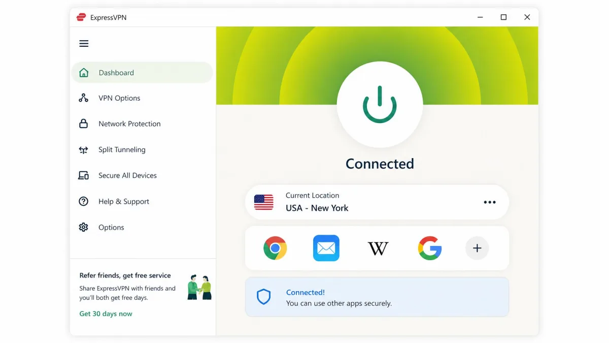 ExpressVPN screenshot