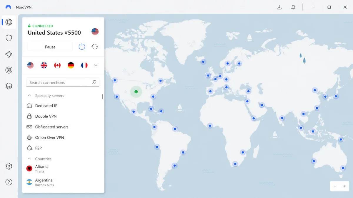 NordVPN screenshot