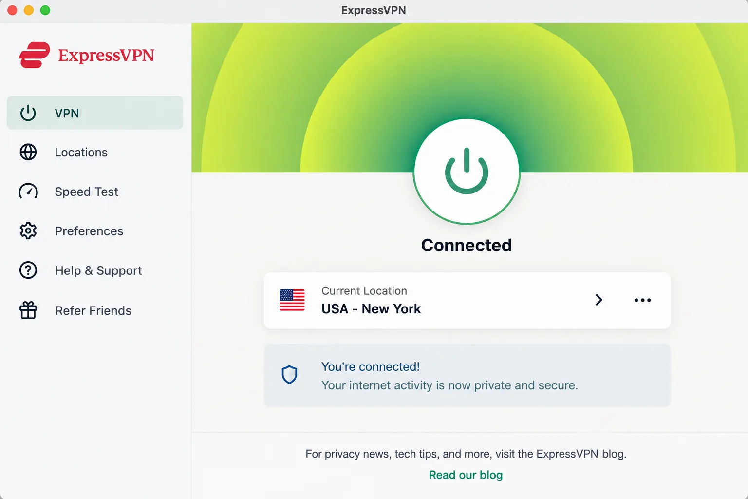 ExpressVPN screenshot