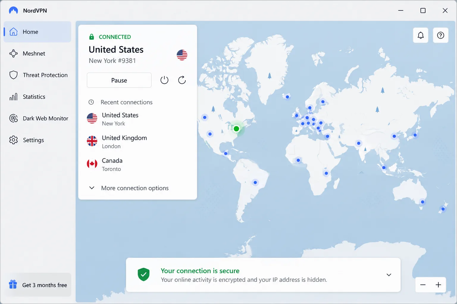 NordVPN screenshot