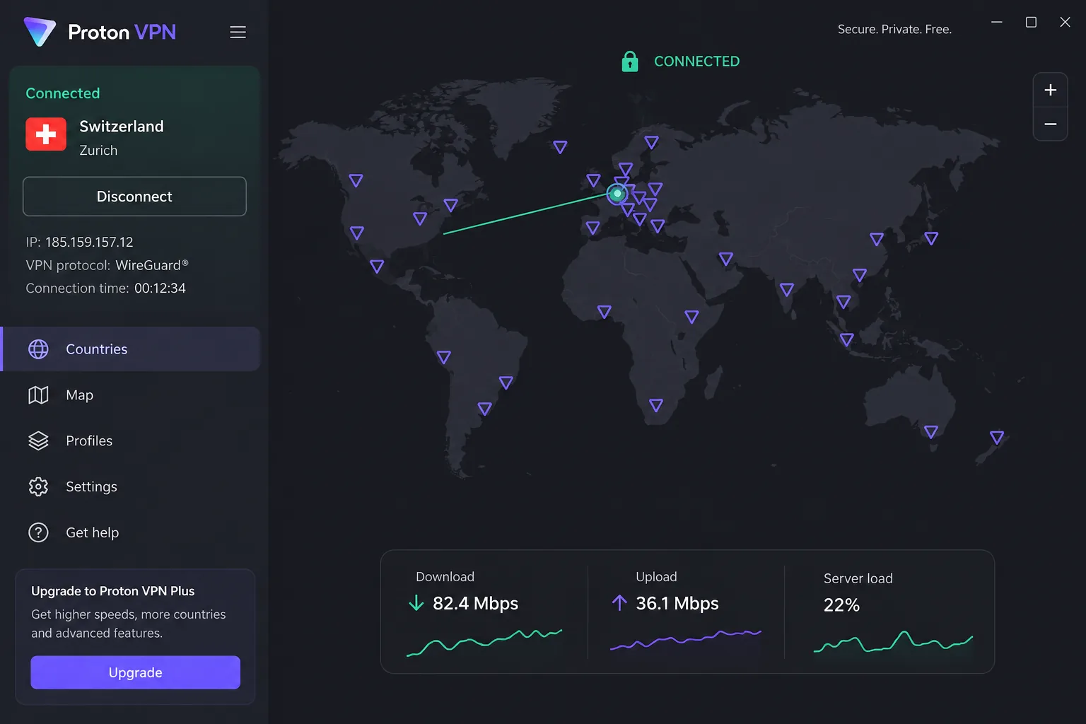 Proton VPN screenshot