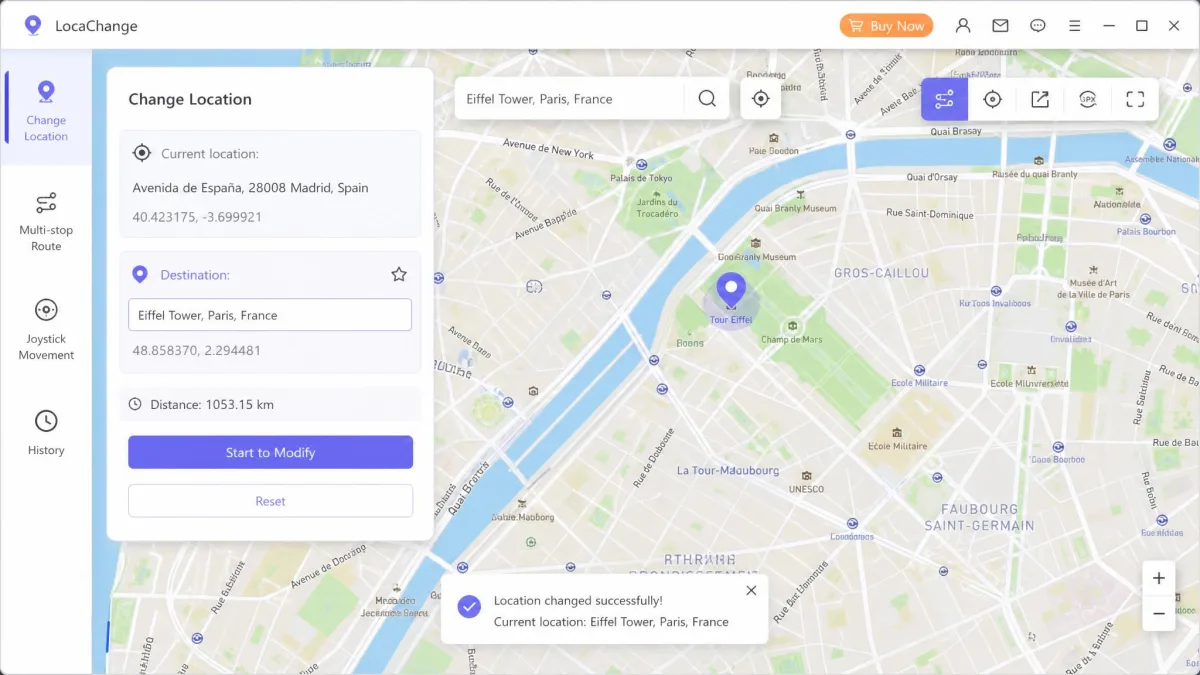 LocaChange location changer screenshot