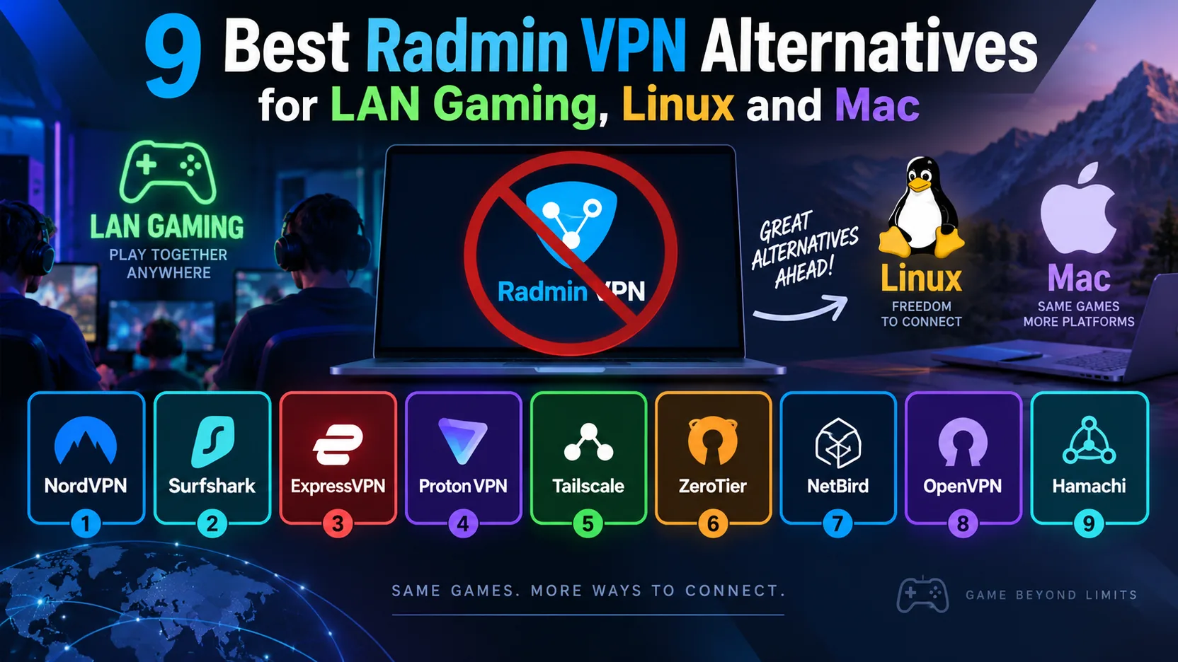 9 Best Radmin VPN Alternatives for LAN Gaming, Linux and Mac